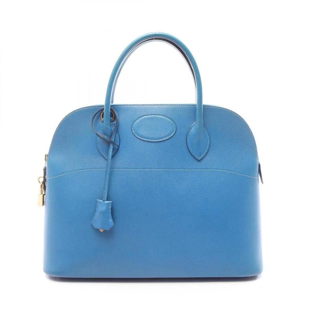 Hermes Bolide 35 Handbag, Leather, Courchevel Women's, Blue